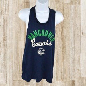 Vancouver Canucks Tank Top T-Shirt, Navy Blue NHL Hockey NEW